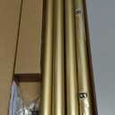 GEEBOBO Gold Curtain Rods for Windows 66 to 120 Inch, 1 Inch Adjustable Heavy Duty Easy Install Curtain Rods Set for Outdoor, Patio, Farmhouse, Bedroom, Living Room (Gold, 30"-120")