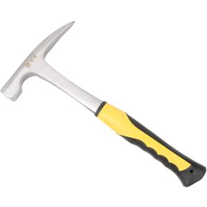 All Steel Geological Hammer, 31 Oz Big Pointed Tip Hammer with PU Non-slip Shock-absorbing Handle for Geological Exploration,Rock Hounding, Prospecting, Mining (Large)