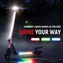 Foldable Electric Scooter for Kids, with Bright Front LED Lights,Shining Pedal, LED Display, Dual Brakes 150W Motor Kids Electric Scooter, UL2272 Certified