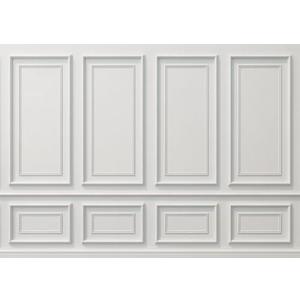Loccor 7x5ft Fabric Empty White Room Wall Backdrop Interior Classical Vintage Wall Photography Background Wedding Baby Shower Photo Studio Props