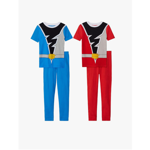 Power Rangers Little/Big Boy's 4 Piece Cotton Pajama Set, Size 4