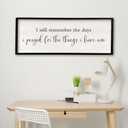 I Still Remember the Days I Prayed Sign 40" x 15" Large Living Room Wall Decor Wooden Vintage Framed Plaque Country Bedroom Hanging Home Farmhouse Inspirational I Prayed Wall Art (Black)
