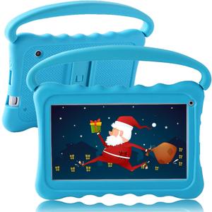 Kids Tablet 7 inch Toddler Tablet for Kids Edition Tablet with WiFi Dual Camera Childrens Tablet for Toddlers 32GB Android with Parental Controls Shockproof Case Tablet for kids ages 3-14, Blue