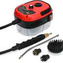 High Temperature Pressurized Steam Cleaner 2500W Handheld High Pressure Steam Cleaning Machine Portable 110V 1000ml Tank for Kitchen Toilet Car (red)