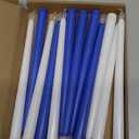 CHENGU 12 Pcs LED Taper Candles Flameless Battery Dripless Dinner Candles for Thanksgiving Day, Weddings, Church, Hanukkah, Christmas, Autumn, New Year Celebration(Blue,Taper)