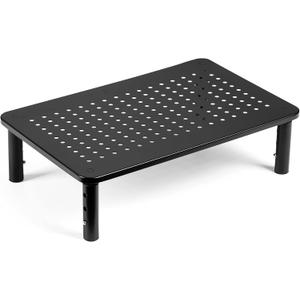 Monitor Riser Desktop Stand, Flat Screen TV Monitor Stand Riser, Sturdy Metal Laptop Computer Monitor Stand Shelf for Printer, iMac, 3 Height Adjustable PC Stand with Mesh Platform Monitor Riser Desktop Stand, Flat Screen TV Monitor Stand Riser, Sturdy Metal Laptop Computer Monitor Stand Shelf for Printer, iMac, 3 Height Adjustable PC Stand with Mesh Platform