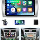 4G+64G Android Car Play Stereo for Toyota Camry 2006 to 2011 Radio Apple CarPlay Android Auto, 9" Touch Screen for Camry GPS Navi 5G WiFi FM RDS DSP HiFi Mirrorlink Camera SWC (Fit J.B.L)