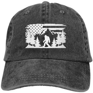 Bigfoot Hats for Men Black Baseball Cap Women Vintage Adjustable Dad Hat Funny Trucker Hat Summer