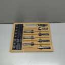 CoquusAid Steak Knives Set of 8, 4.8 Inch Straight Edge Ultra Sharp Durable Meat knives with Rest, High Carbon Stainless Steel Damascus Pattern Triple Rivet Handle, Ideal for Home Restaurant Party