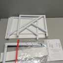 aboxoo Desktop Printer Stand with 3 Tier Wood Storage Shelves,Under Desk Printer Table,Multi-Purpose Home Office Desk Organizer for Fax Machine, Scanner (White)