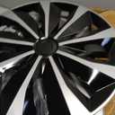 Hubcap Wheel Covers Replacement R16 Size Hub Caps Universal-Fit Steel Wheel Rim Cap ABS Tire Cover for Most Cars Trucks SUV Sedans -Set of 416-inchSilver-Black