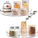 2 Pack Lazy Susan Organizer, 10.6" Clear Lazy Susan Turntable for Kitchen Cabinet,Turntable Organizer for Countertop, Pantry Organization and Storage