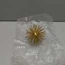 Gold Sphere Decor, Metal Gold Starburst Tabletop Sculpture Decor, Modern Metal Starburst Centerpiece, Spike Ball Decoration for Home Decor