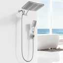 XXL 12.2" Rain Shower Head with Handheld Spray Combo, High Pressure Rainfall Shower Head, Height Adjustable Dual Shower Head, Luxury Waterfall Showerhead Bathroom