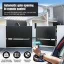 JUJIANG C01 Automatic Gate Opener with Remote Complete Kit for Swing Gate Up to 440lb 12FT per Arm, Electric Gate Openers Light Duty Dual Swing Gate Openers Automatic Gate Motor 40W AC Powered