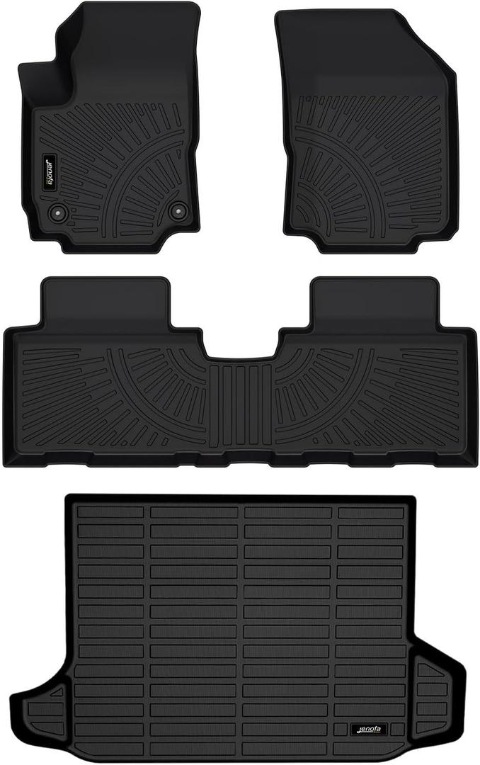 Jenofa-Floor Mats for Chevy Equinox 2018-2024 / GMC Terrain 2018-2024 Floor Mat All Weather Car Mats for Chevrolet Equinox (Not for EV) Full Set Durable Floor Liners Accessories