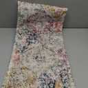 Lahome Moroccan Trellis Washable Small Area Rug, 3x5 Black Rug for Bedroom Living Room, Non-Slip Oriental Accent Throw Carpet for Kitchen Office Entryway Bathroom Office, Aqua/Multi