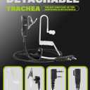 2-Pack K-Type Connector Detachable Air Tube Earpiece Headset for Global-ptt G0 G5 and Compatible with Rapid Radios Kenwood Radios Two Way Walkie Talkies (K-Type)