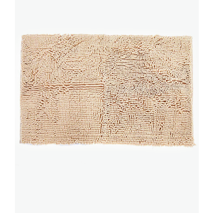 aqxreight Chenille Slip Absorbent Non Slip Mat Bathroom Living Room Dark Blue Bathroom Non Mat Living Room Absorbent Paramount Our and These (Light Tan)