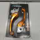 Funparts Dirt Bike Brake Clutch Lever Titanium Alloy for SX SXF SXS SXSF EXC EXCF XC XCW XCF XCFW XCRW EXCR 250 300 350 400 450 500 530, Hydraulic Brake Levers Adjustable CNC Anodized Orange