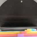 Sooez 24 Pockets Expanding File Folder with Blank Labels, According File Organizer with Expandable Cover, Desktop Accordion Folders Letter A4 Paper Document Storage Organizer, Black