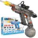 Super Electric Water Gun with Muzzle Flash & Recoil Effect, Auto-Refill 800ml High Capacity Water Guns Toys 26-32 FT Long Range with Led Muzzle Light, for Swimming Pool Party Beach Outdoor Activity