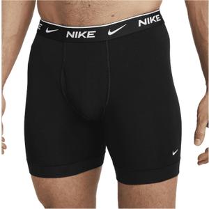 Nike Men's Essential Cotton Stretch W/Fly Boxer Brief Underwear (3-Pack) (Black / Grey/ White) XL
