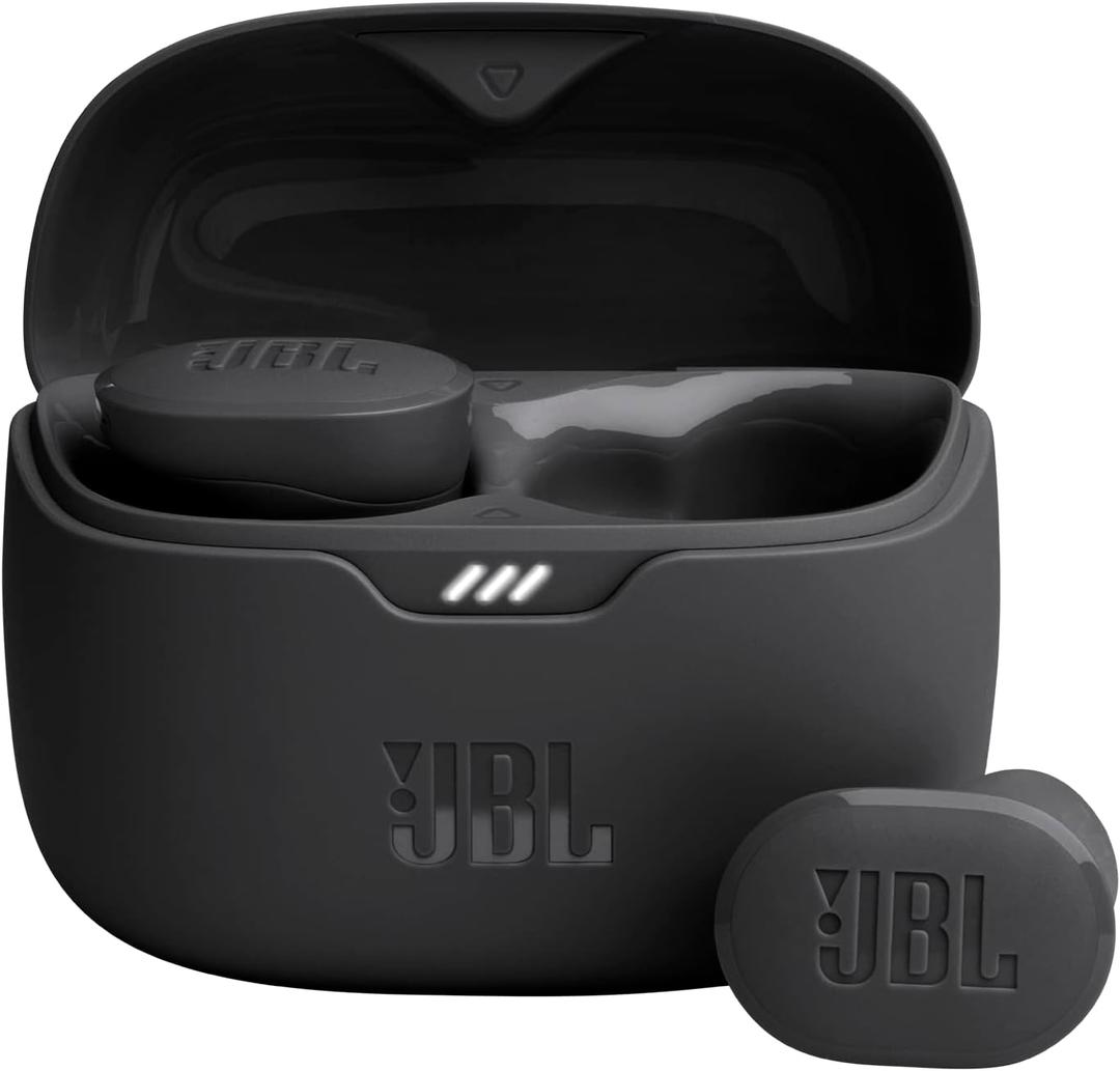 JBL Tune Buds - True wireless Noise Cancelling earbuds, JBL Pure Bass Sound, Bluetooth 5.3, 4-Mic technology for Crisp, Clear Calls, Up to 48 hours of Battery Life, Water and Dust Resistant (Black) (Small)