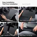 YONZEE 2-in-1 Car Steering Wheel Desk Tray & Car Seat Gap Filler Organizer – Foldable Carbon Fiber Look Table for Laptop, Eating Food, Writing – for Standard Round Steering Wheels