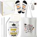 Graduation Gifts for Her 2025 High School College Graduation Gifts Box with 12oz Stainless Steel Tumbler Graduation Canvas Bag Keychains Cards Socks Storage Box