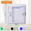 Suteck Plastic Access Panel for Drywall Ceiling 22 x 22 Inch Reinforced Plumbing Wall Access Doors Removable Hinged White