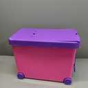 Barbie Store It All! Rolling Storage Bin  Extra-Large Organizer Case with Wheels & Handle for Barbie Dolls, Clothes, Accessories & Playsets  Pink Portable Travel Toy Box