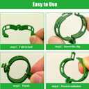 300 PCS Green Plant Fixing Clips,Plant Support Clips, Tomato Clips, Plastic Trellis Clips,Garden Clip for Fixing Stem and Vine