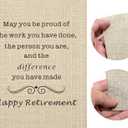 Happy Retirement Burlap Print 11x13, Colleague, Coworker, Teacher, Friend, Mentor Retirement Gift for Coworker Going Away, Farewell Employee Gift for Christmas, May You Be Proud of the Work You Do
