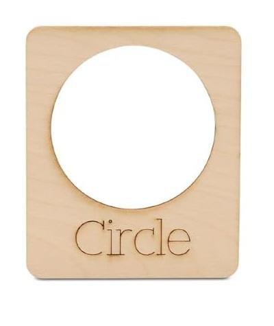 NBEADS 12 Shapes MDF Geometry Stencils, Geometry Set Shape Stencils Wood Stencils for DIY Painting Drawing Recognition Card, Wheat, 4.7x4x0.2inch