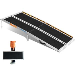 LEMNISCATE Portable Wheelchair Ramp 5FT, Non-Slip Aluminum Handicap Ramp with Handle, Folding Wheel Chair Ramps for Homes Steps, Stairs, Entry, Threshold, Doorways, Scooter, 800LBS Capacity