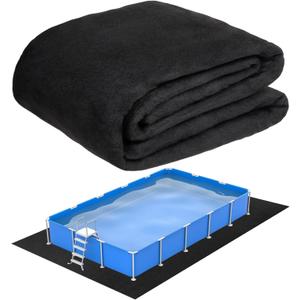 11.2 x 7.6 FT Rectangular Pool Liner Pad for Heavy Duty Ground Swimming Pools - Protects Pool Liner, Pool Mat for Pool Bottom Liner Protector to Prevent Punctures Extend Liner Life
