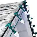 C9 LED Christmas Lights Outdoor with 100 Spring Clips, 65FT 100 LED C9 String Lights Waterproof Connectable for Roofline Patio House Yard Windows Xmas Tree Indoor Outdoor Christmas Decorations, White