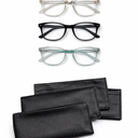 3 Pack Bifocal Reading Glasses for Women Men Bi-focal Readers PC Frame Fixed Hinge Dual Focal Clear Top Eyewear, Black + Pretty Pink + Pea Color, +2.00