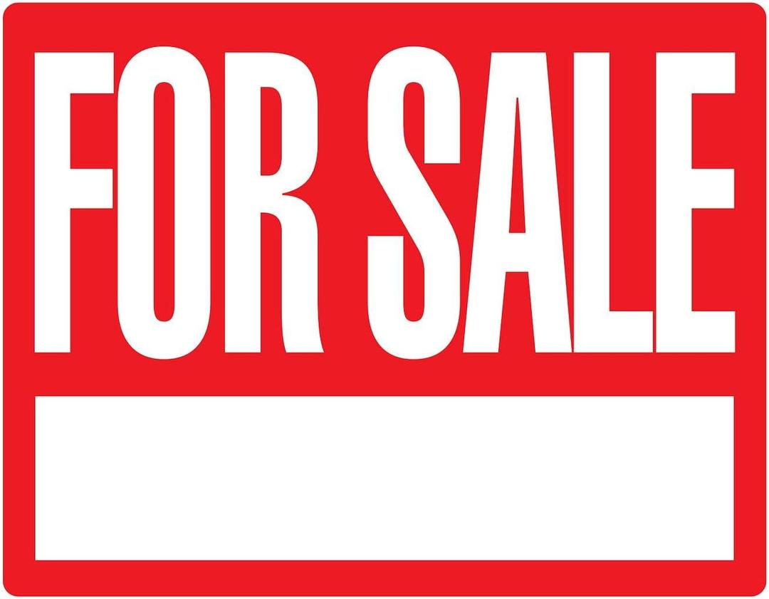 Cosco For Sale Yard Sign Kit 19" x 15" Red and White Corrugated 2 Sided Sign with Stake Outdoor Lawn Sign 1 Count (098534)