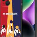 Basketball Legend Player Classic Pattern Designed for iPhone 14 Case, Compatible with iPhone 14 Case 6.1 inch, Soft Silicone Protective Cover, Anti-Scratch Shockproof Phone Case for Men Boys