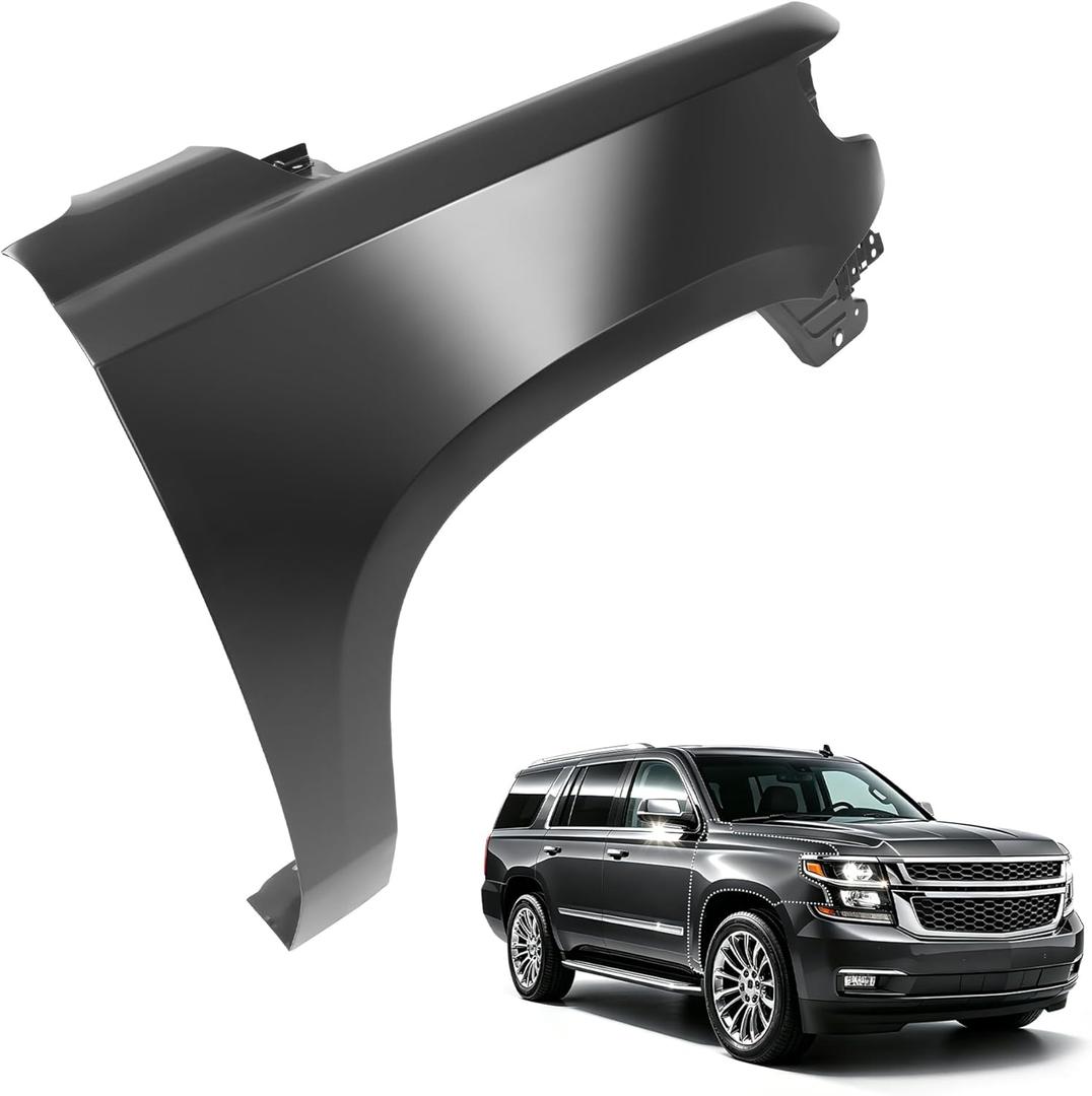 HECASA Front, Right Fender Compatible with 2015-2020 Chevy Chevrolet Suburban Tahoe, Fender Panel Replacement for 84216910 GM1241388, Steel Electrophoresis Passenger Side