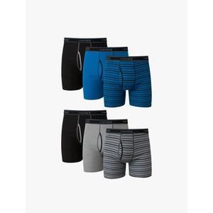 Hanes Men's Boxer Briefs, Cool Dri Moisture-Wicking Underwear, Cotton No-Ride-up for Men, Multi-Packs, Size XL