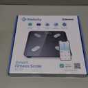 Etekcity Smart Scale for Body Weight, FSA&HSA Eligible, Bathroom Digital Weighing Scale with BMI, Body Fat, Muscle Mass, Accurate Bluetooth Home User Health Equipment Sync Apps, LED, Tempered glass (11 x 11 inches, Black)