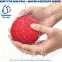 3 x Fsitego Dog Balls: Interactive Dog Ball Auto Rolling - Interactive Dog Toys for Aggressive Chewers - Bouncy & Throwable, Type-C Rechargeable, Washable, for Small & Medium & Large Dogs Red