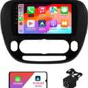 2+32G Android 12 Double Din Car Stereo for Kia Soul 2014-2019 with 9 Inch Touchscreen Radio Built-in Wireless Carplay/Android Auto/GPS/Bluetooth/FM/AUX-in/Steering Wheel Controls/Backup Camera