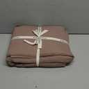 MooMee King Duvet Cover Set, 100% Washed Cotton Linen Like Twill Thick Sturdy Material Super Soft Breathable Durable Bedding for All Season, 3 Pieces (Bombay Brown, King 104"x90")