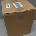 Amber Glass Vase Bud Flower Vase with Modern Design, Brown Wide Mouth Decorative Vase Gift for Home Decor, Living Room, Dining Table, Entryway, Shelf, Wedding, Office, 7.3 Inch (Amber)