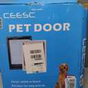 CEESC Large Dog Door with Soft Transparent Magnetic Flap and Snap-in Closing Panel, Premium PVC Plastic Pet Door for Large Dogs(XL,Black), XL- Inner size: 12.9" x 16.4"