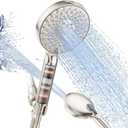 SR SUN RISE Filtered Shower Head with Handheld High Pressure 9 Spray Mode Showerhead Detachable Shower Head Water Softener Filters Beads for Hard Water Remove Chlorine 1 Filter Light Champagne